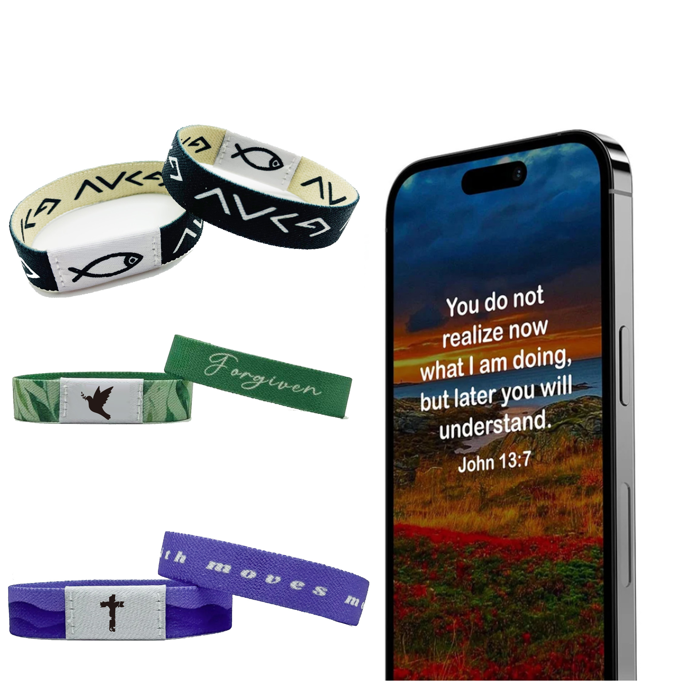 Christian Daily Bible Verses NFC Bracelet