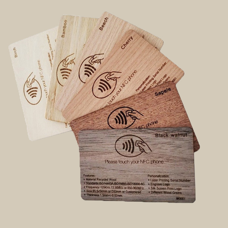 NXP NTAG213 NFC Wooden Business Card,NFC Wood Card